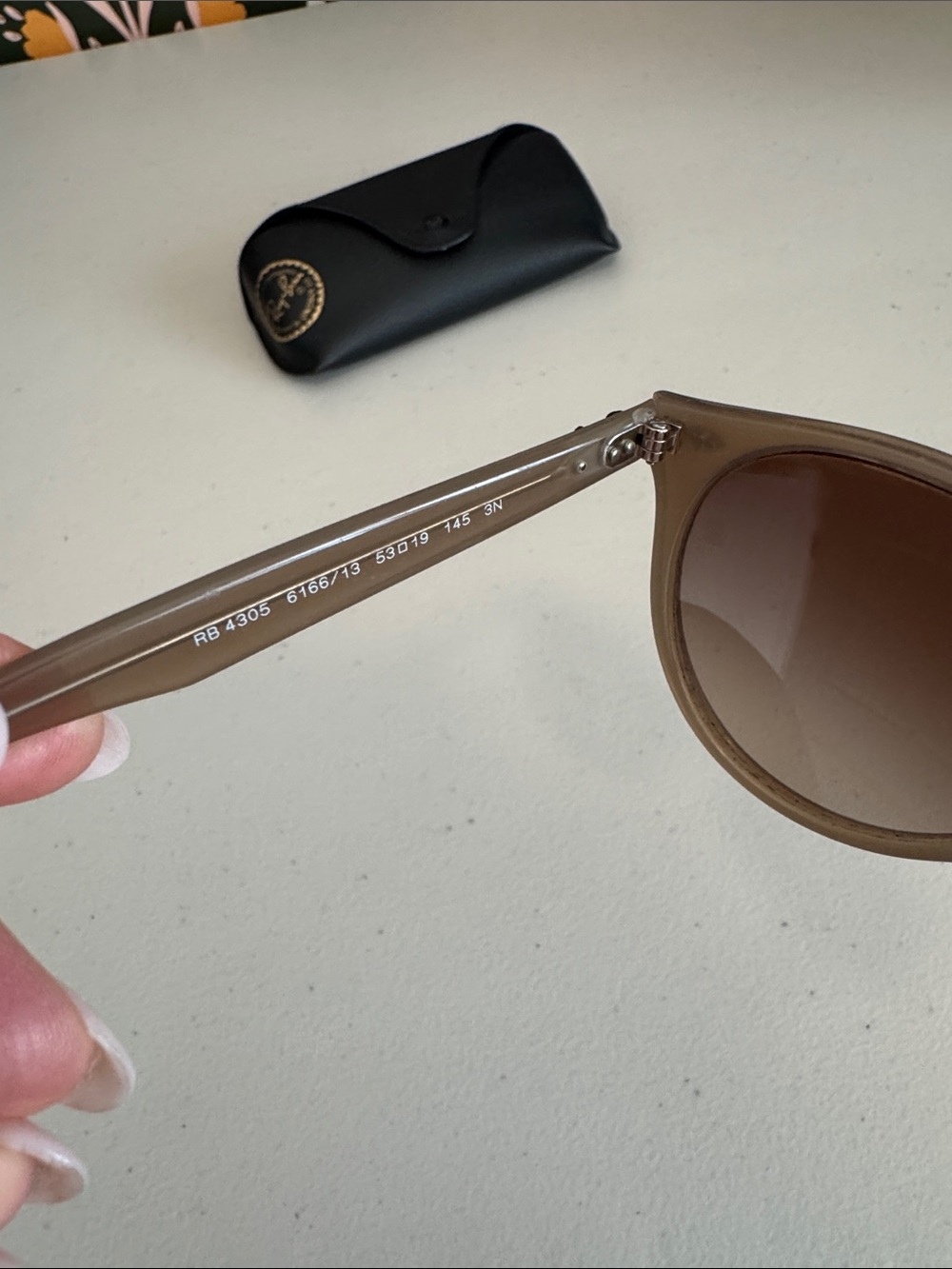 Ray-Ban Women's Taupe Round Sunglasses with Brown Gradient Lenses - Picture 12 of 13